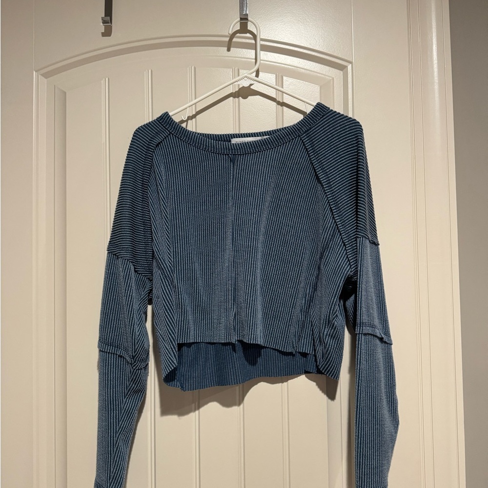 Women's Blue Striped Top